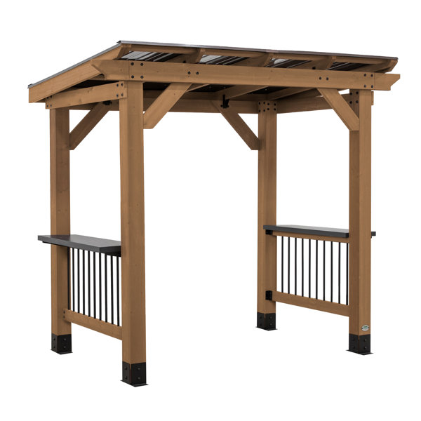 Backyard Discovery 2.3m x 1.6m Solid Wood BBQ Patio Gazebo & Reviews